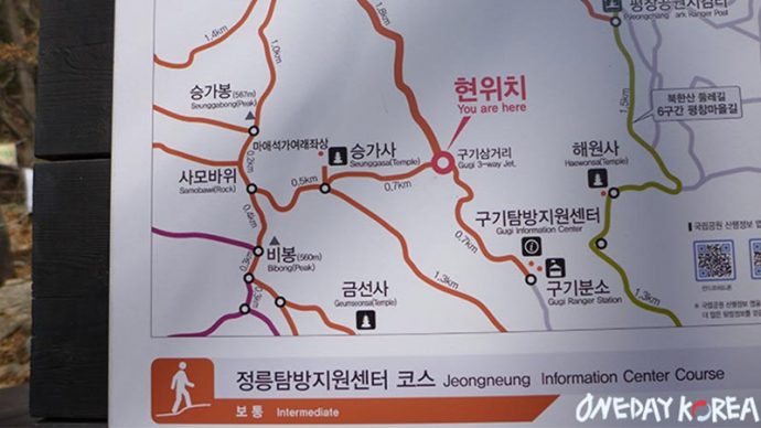 bukhansan mountain map