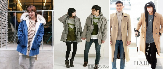 Popular early spring fashion items on March are warm winter jacket, thick layers, sweater.