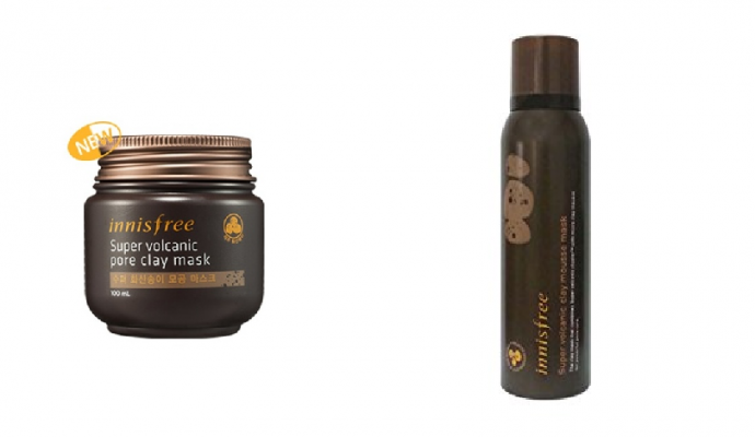 Innisfree - Jeju Volcanic Pore Clay Mask & Super Volcanic Clay Mousse Mask